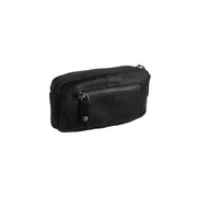 Close-Up Detail of Classic Collar &amp; Heavy-Duty Zipper Hardware on Corey Full-Grain Leather Key Case for Kvinner