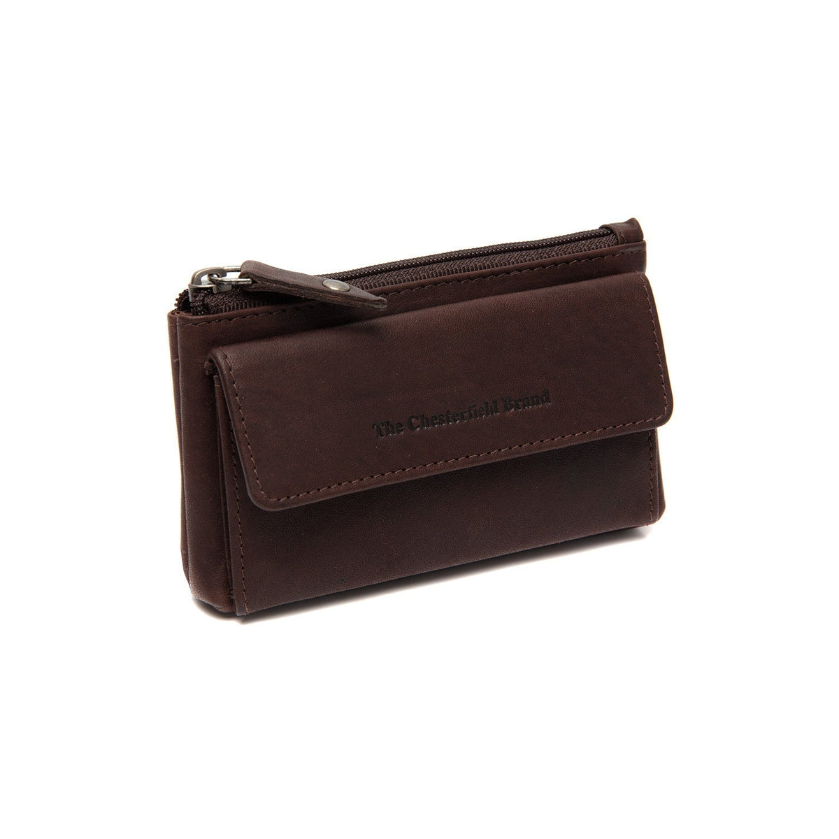 Tailored Rib Cuffs &amp; Hem Craftsmanship Construction Detail on Violette Full-Grain Leather Key Case for Kvinner