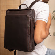 Jasper Full-Grain Leather Laptop Backpack for Kvinner – alternate product view 2