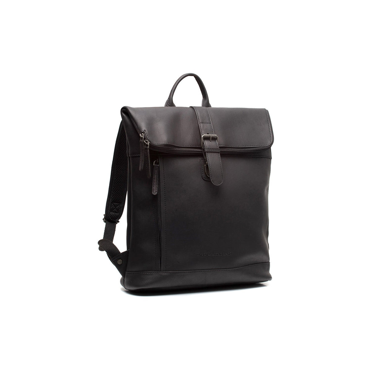 Larsson Full-Grain Leather Laptop Backpack for Kvinner in Classic 100% Full-Grain Leather - Full Exterior Front Profile View | Buy Online