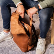 Larsson Full-Grain Leather Laptop Backpack for Kvinner – alternate product view 3