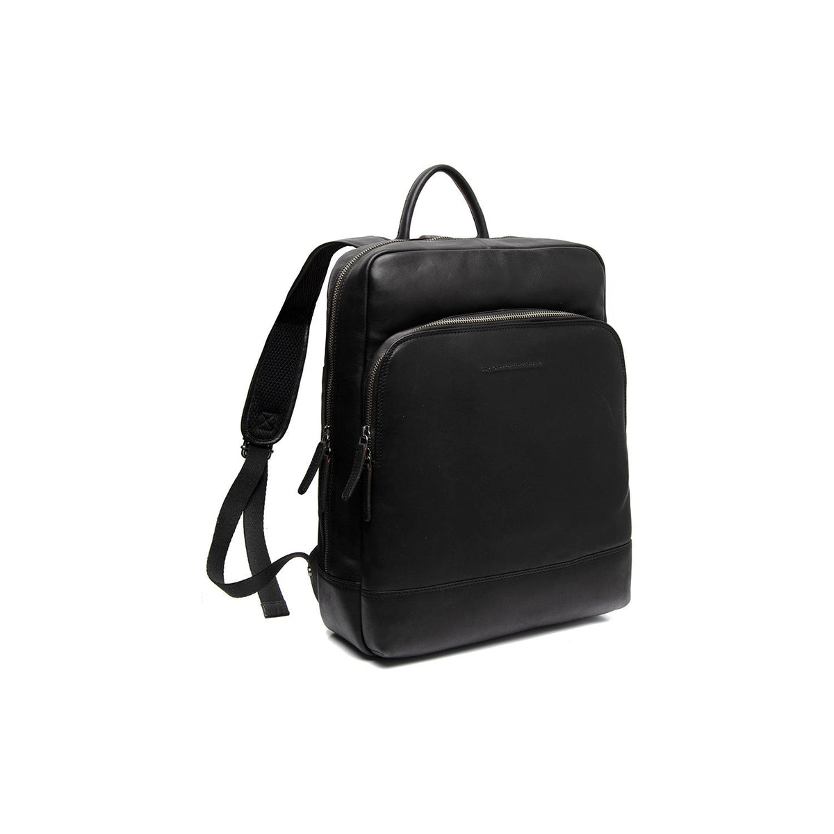 Nicola Full-Grain Leather Laptop Backpack for Kvinner in Classic 100% Full-Grain Leather - Full Exterior Front Profile View | Buy Online