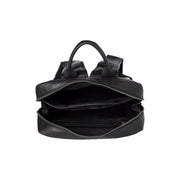 Nicola Full-Grain Leather Laptop Backpack for Kvinner - Structured Side Profile Showing Gusset Depth &amp; Expansion Capacity