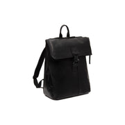 Savona Full-Grain Leather Laptop Backpack for Kvinner in Classic 100% Full-Grain Leather - Full Exterior Front Profile View | Buy Online