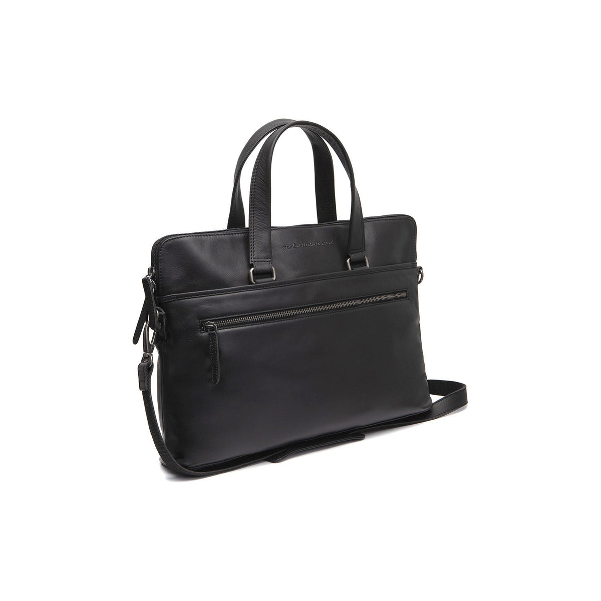 Elvas Full-Grain Leather Laptop Bag for Kvinner in Classic 100% Full-Grain Leather - Full Exterior Front Profile View | Buy Online