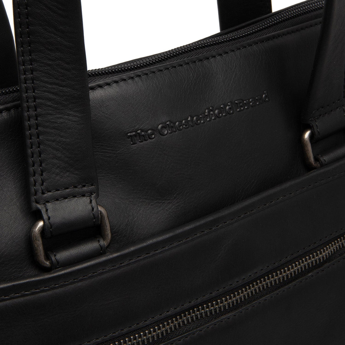 Elvas Full-Grain Leather Laptop Bag for Kvinner - Structured Side Profile Showing Gusset Depth &amp; Expansion Capacity