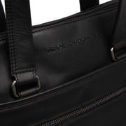 Elvas Full-Grain Leather Laptop Bag for Kvinner - Structured Side Profile Showing Gusset Depth &amp; Expansion Capacity