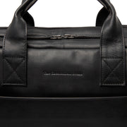 Solid Antique Brass Hardware &amp; Heavy-Duty Dual Zipper Detail on Frazer Full-Grain Leather Laptop Bag for Kvinner