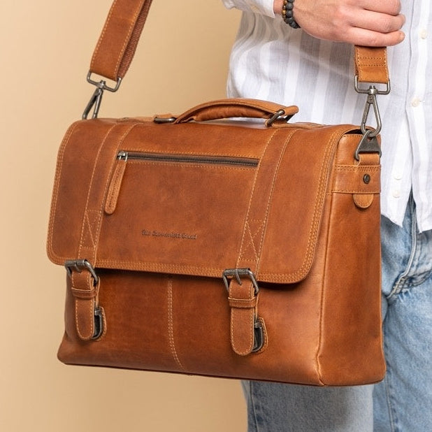 Imperia Full-Grain Leather Laptop Bag for Herre
