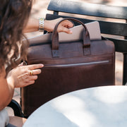 Levanto Full-Grain Leather Laptop Bag for Kvinner – alternate product view 2