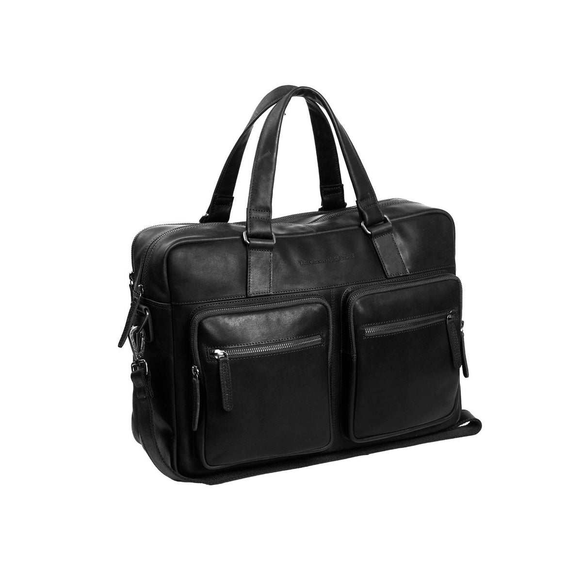Misha Full-Grain Leather Laptop Bag for Kvinner in Classic 100% Full-Grain Leather - Full Exterior Front Profile View | Buy Online