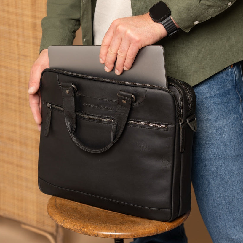 Montara Full-Grain Leather Laptop Bag for Kvinner