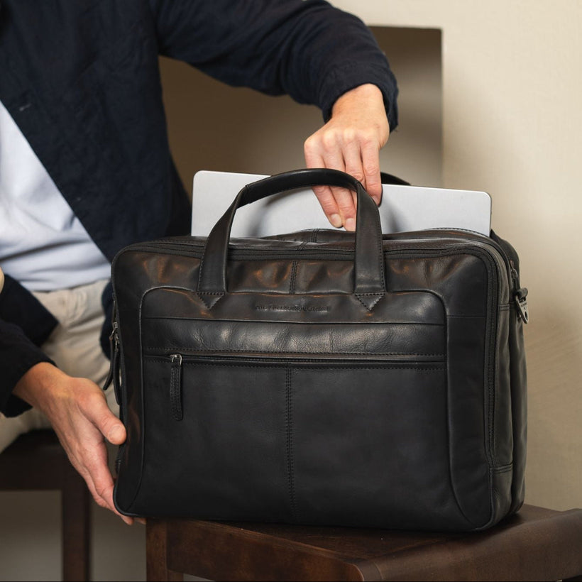 Ryan Full-Grain Leather Laptop Bag for Herre