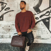 Seth Full-Grain Leather Laptop Bag for Herre – alternate product view 3