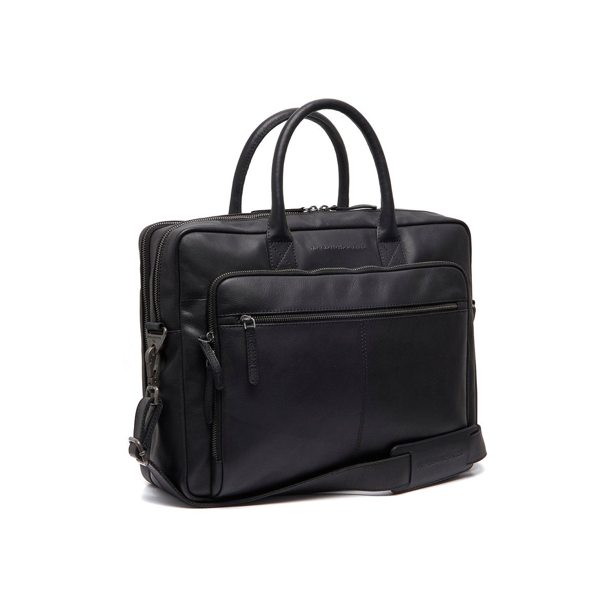 Tacama Full-Grain Leather Laptop Bag for Kvinner in Classic 100% Full-Grain Leather - Full Exterior Front Profile View | Buy Online