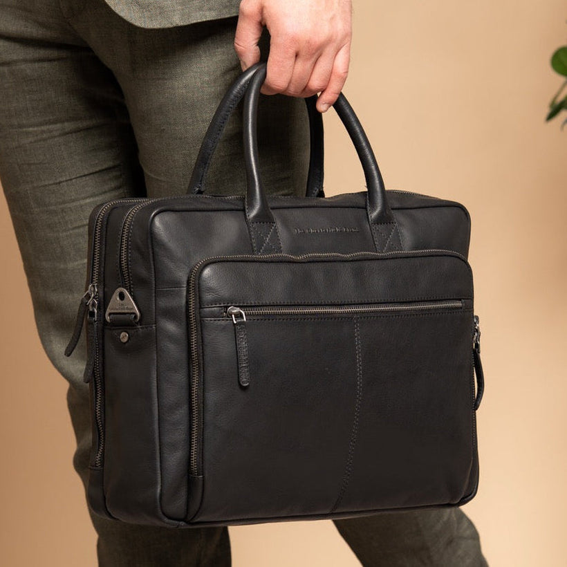 Tacama Full-Grain Leather Laptop Bag for Kvinner