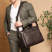 Tacama Full-Grain Leather Laptop Bag for Kvinner – alternate product view 3