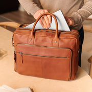 Tacama Full-Grain Leather Laptop Bag for Kvinner – alternate product view 3