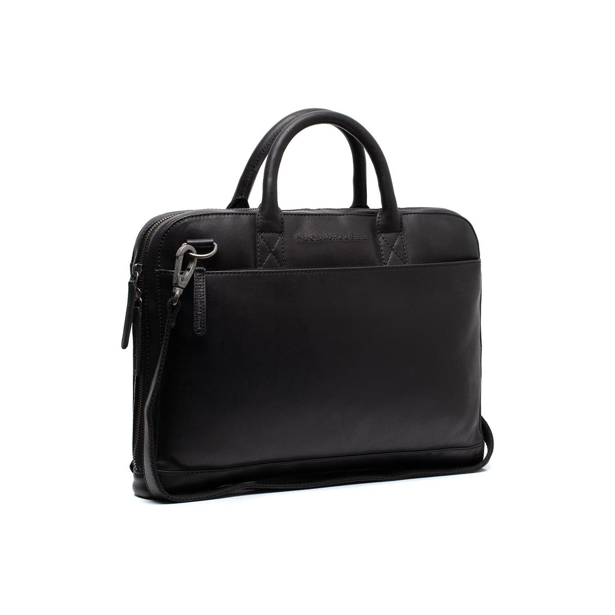 Tilbury Full-Grain Leather Laptop Bag for Kvinner in Classic 100% Full-Grain Leather - Full Exterior Front Profile View | Buy Online