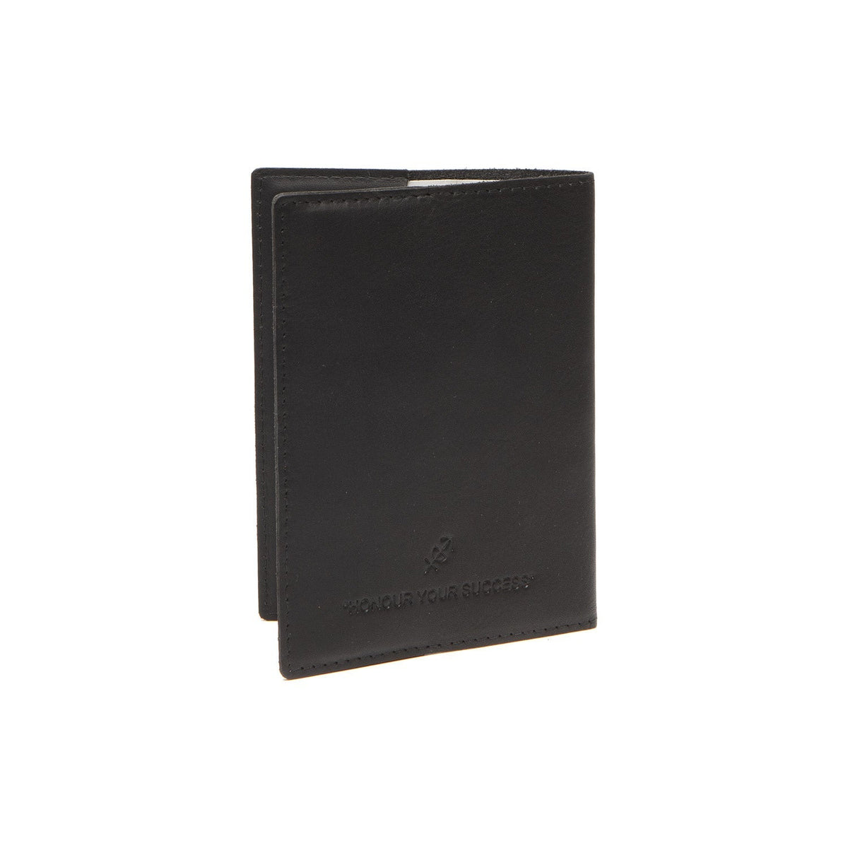 Close-Up Detail of Classic Collar &amp; Heavy-Duty Zipper Hardware on Leather Passport Case for Kvinner