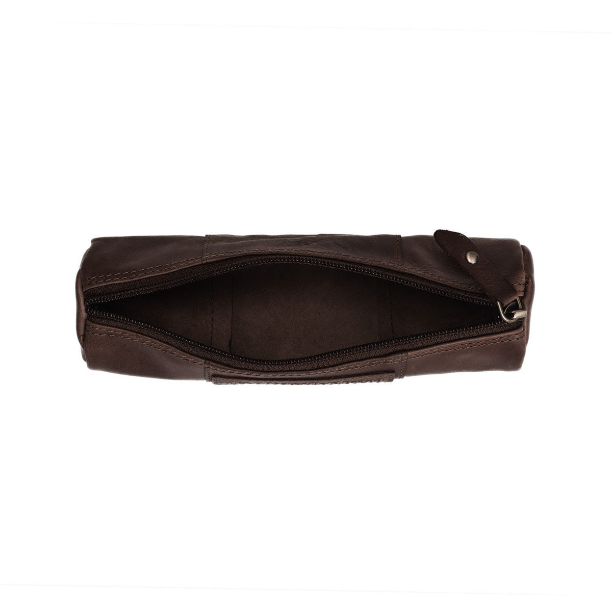 Tailored Rib Cuffs &amp; Hem Craftsmanship Construction Detail on Leather Pencil Case Lea for Kvinner