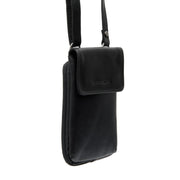 Langley Full-Grain Leather Phone Bag for Kvinner in Classic 100% Full-Grain Leather - Front Profile View &amp; Tailored Silhouette | Buy Online