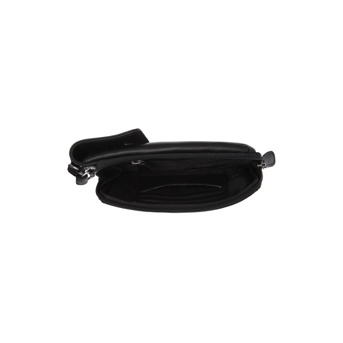 Langley Full-Grain Leather Phone Bag for Kvinner - Lateral Side Profile View Showing Sleeve Cut &amp; Athletic Taper Fit