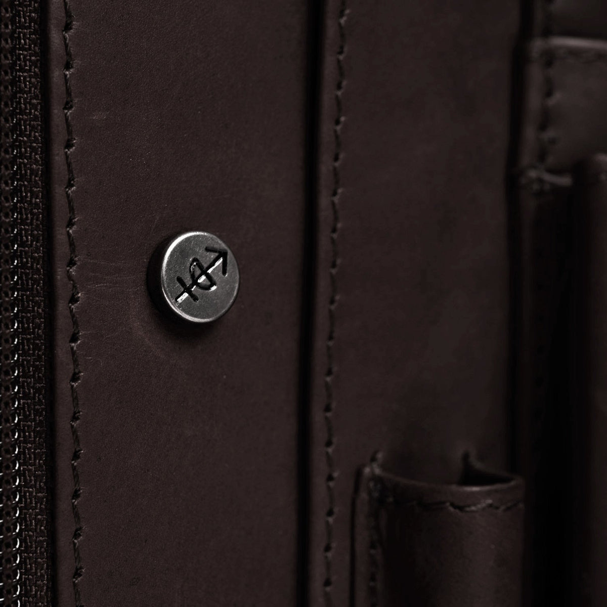 Brown Leather Portfolio Barnet for Kvinner, detail view 1