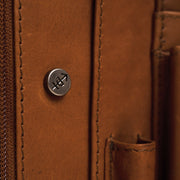 Cognac Leather Portfolio Barnet for Kvinner, detail view 4
