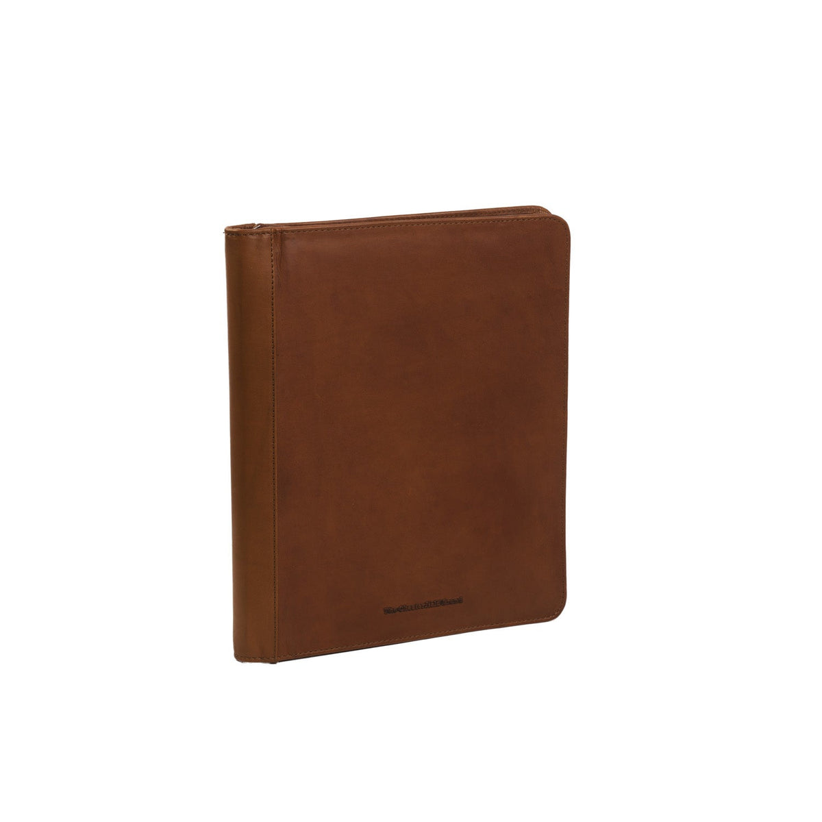 Cognac Leather Portfolio Barnet for Kvinner, front view