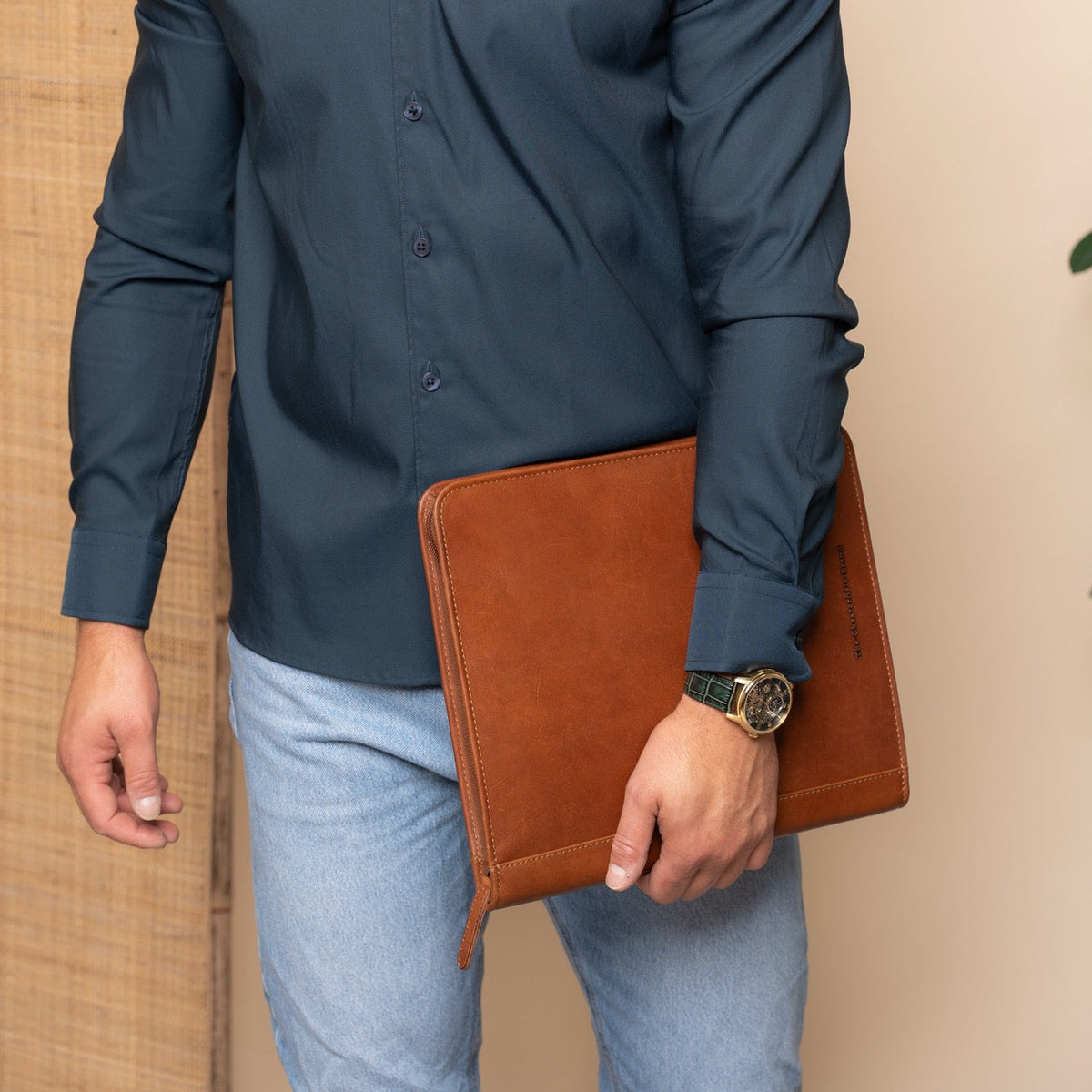 Leather Portfolio Barnet for Kvinner – alternate product view 2