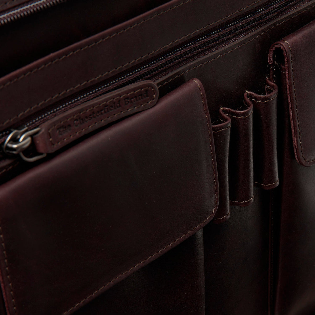 Brown Leather Portfolio Moreton for Kvinner, detail view 3