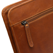 Cognac Leather Portfolio Moreton for Kvinner, detail view 4
