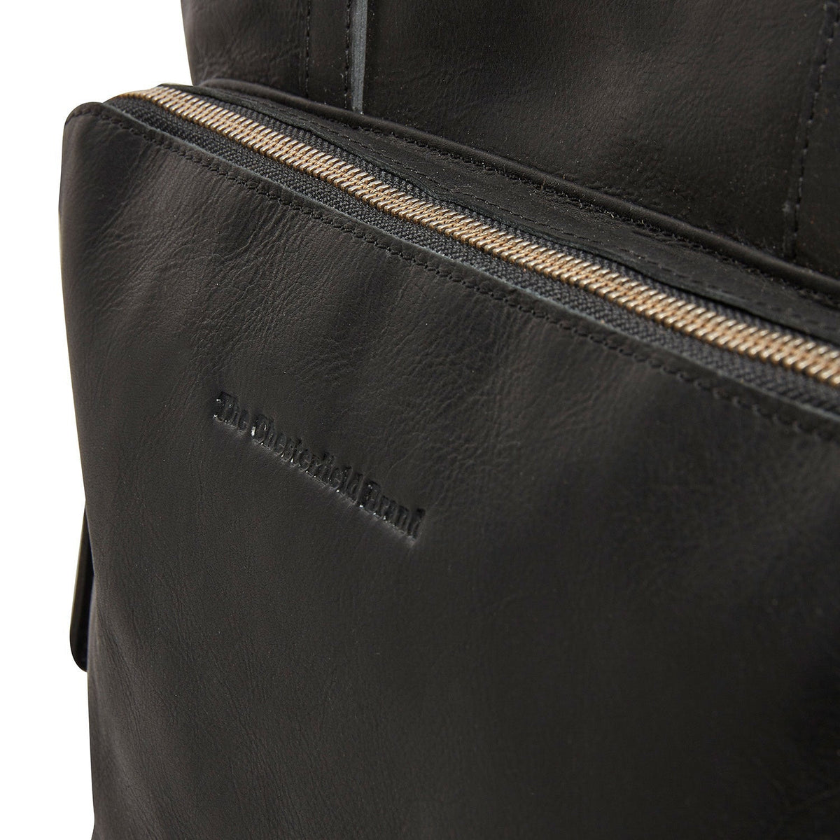 Solid Antique Brass Hardware &amp; Heavy-Duty Dual Zipper Detail on Alicante Full-Grain Leather Shopper for Kvinner
