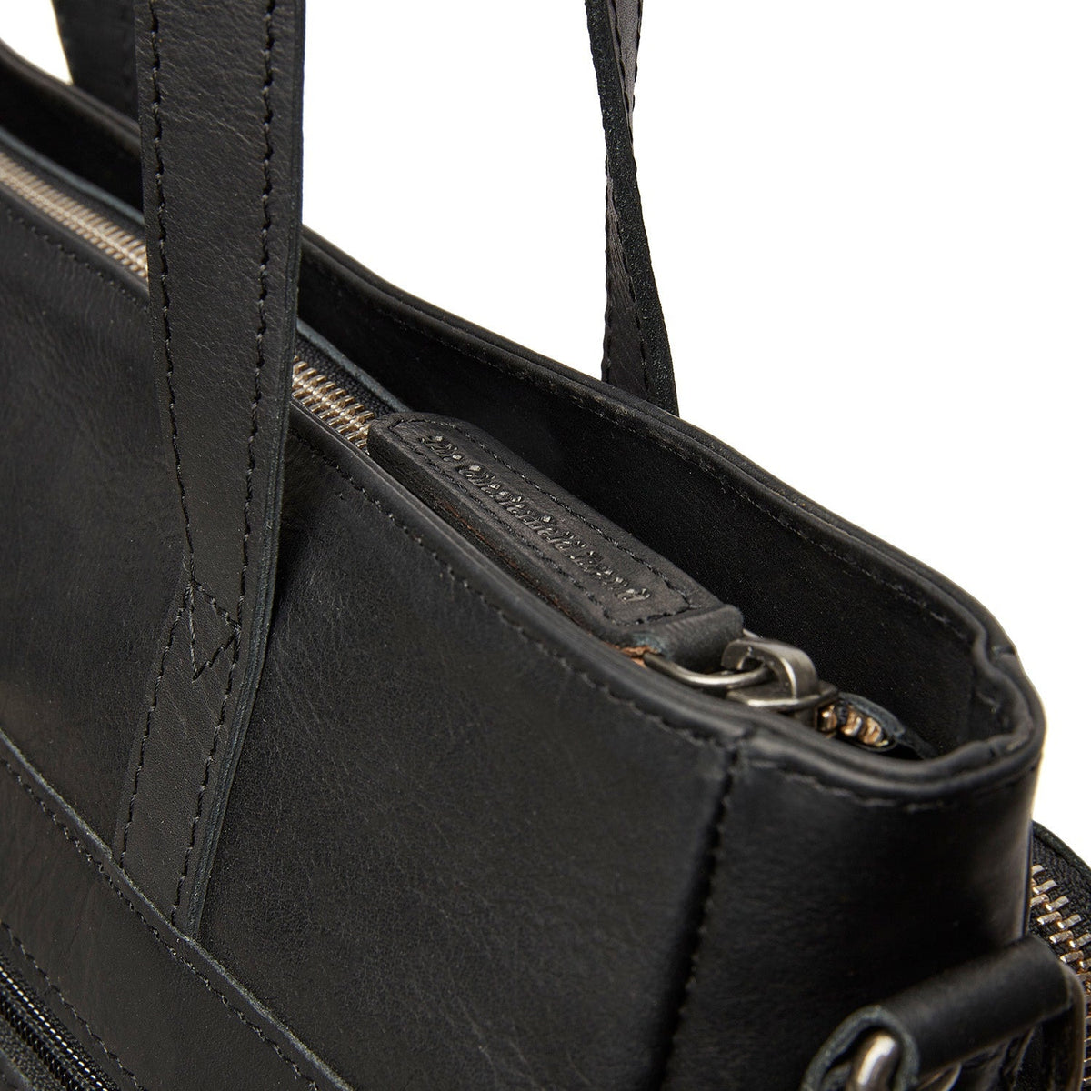 Alicante Full-Grain Leather Shopper for Kvinner - Structured Side Profile Showing Gusset Depth &amp; Expansion Capacity