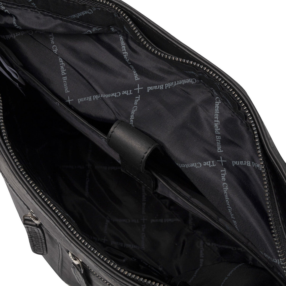 Rome Full-Grain Leather Shopper for Kvinner - Structured Side Profile Showing Gusset Depth &amp; Expansion Capacity