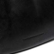 Alexandria Full-Grain Leather Shoulder Bag for Kvinner - Structured Side Profile Showing Gusset Depth &amp; Expansion Capacity
