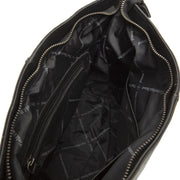 Solid Antique Brass Hardware &amp; Heavy-Duty Dual Zipper Detail on Amelia Full-Grain Leather Shoulder Bag for Kvinner