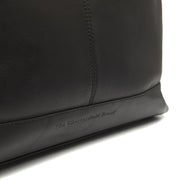 Amelia Full-Grain Leather Shoulder Bag for Kvinner - Structured Side Profile Showing Gusset Depth &amp; Expansion Capacity