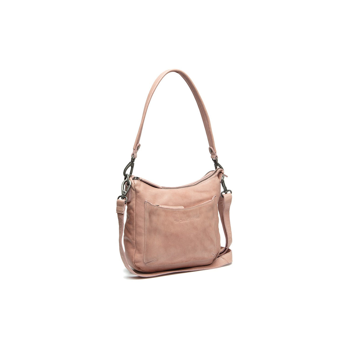 Caroline Full-Grain Leather Shoulder Bag for Kvinner in Classic 100% Full-Grain Leather - Full Exterior Front Profile View | Buy Online