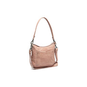 Caroline Full-Grain Leather Shoulder Bag for Kvinner in Classic 100% Full-Grain Leather - Full Exterior Front Profile View | Buy Online