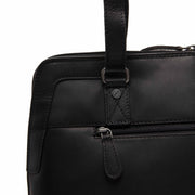 Elvar Full-Grain Leather Shoulder Bag for Kvinner - Structured Side Profile Showing Gusset Depth &amp; Expansion Capacity
