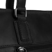 Flint Full-Grain Leather Shoulder Bag for Kvinner - Structured Side Profile Showing Gusset Depth &amp; Expansion Capacity