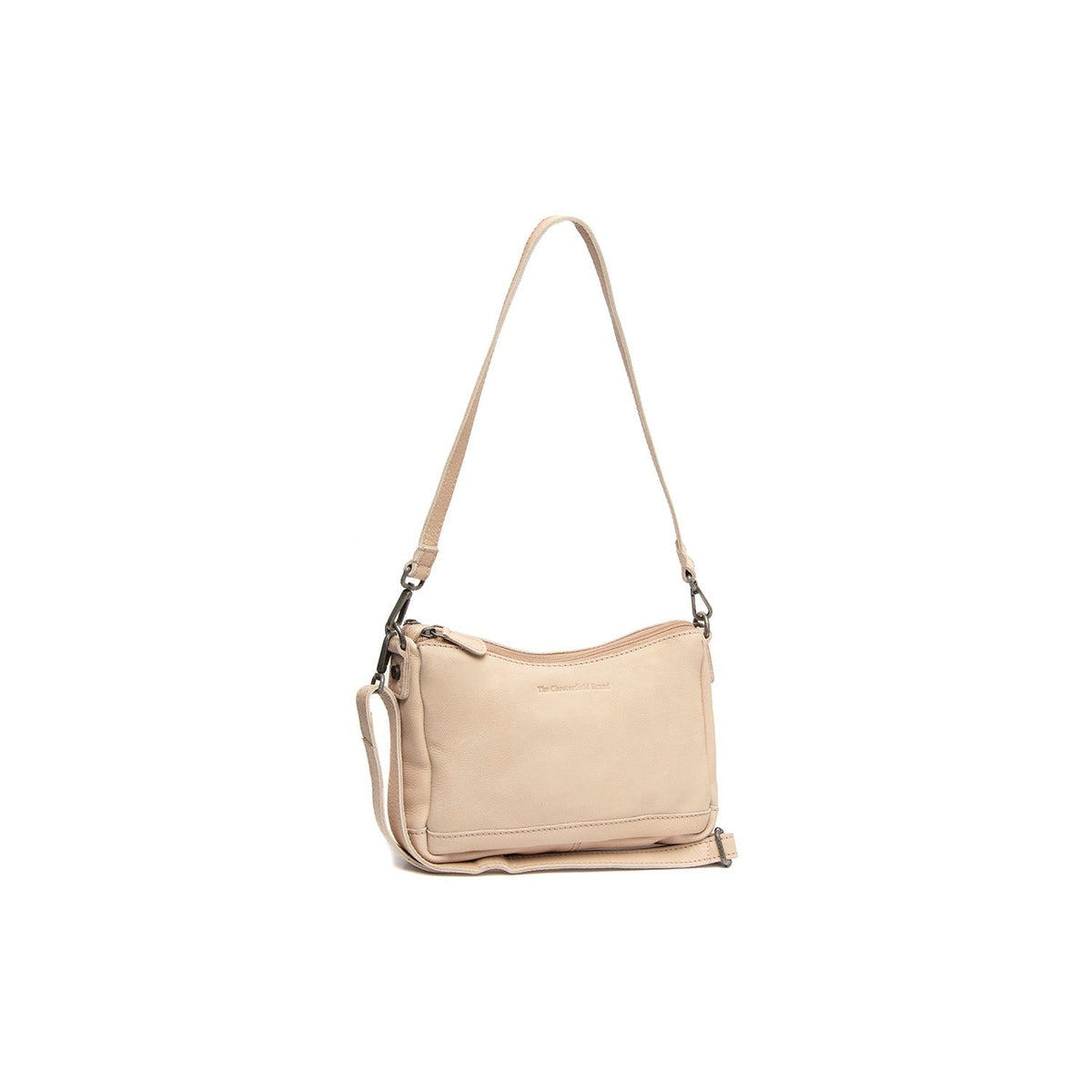 Irving Full-Grain Leather Shoulder Bag for Kvinner in Classic 100% Full-Grain Leather - Full Exterior Front Profile View | Buy Online