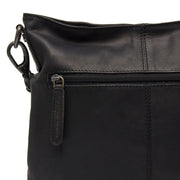 Solid Antique Brass Hardware &amp; Heavy-Duty Dual Zipper Detail on Jen Full-Grain Leather Shoulder Bag for Kvinner