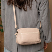 Classic 100% Full-Grain leather Bag - Rear Perspective Showing Reinforced Leather Straps &amp; Stitching