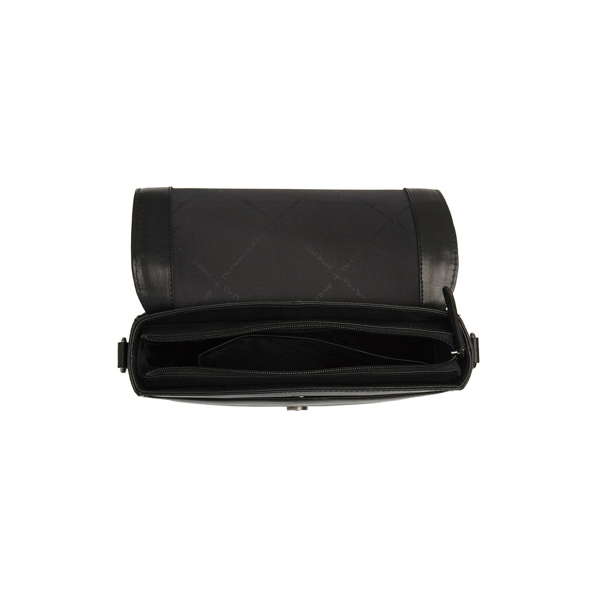 Solid Antique Brass Hardware &amp; Heavy-Duty Dual Zipper Detail on Lizzola Full-Grain Leather Shoulder Bag for Kvinner