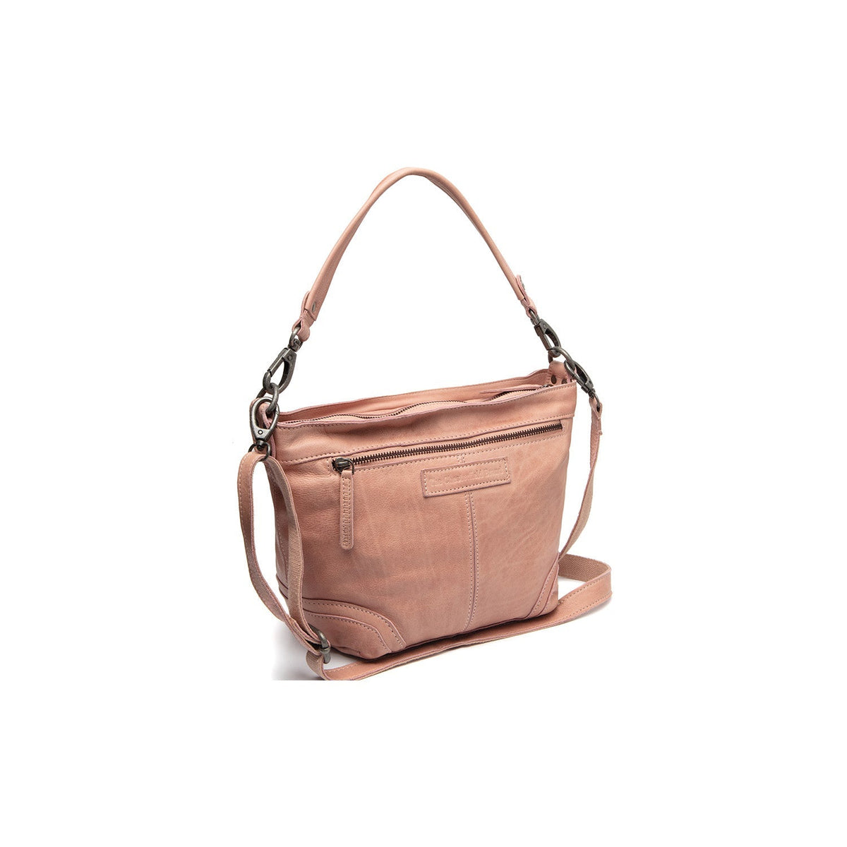 Lucy Full-Grain Leather Shoulder Bag for Kvinner in Classic 100% Full-Grain Leather - Full Exterior Front Profile View | Buy Online
