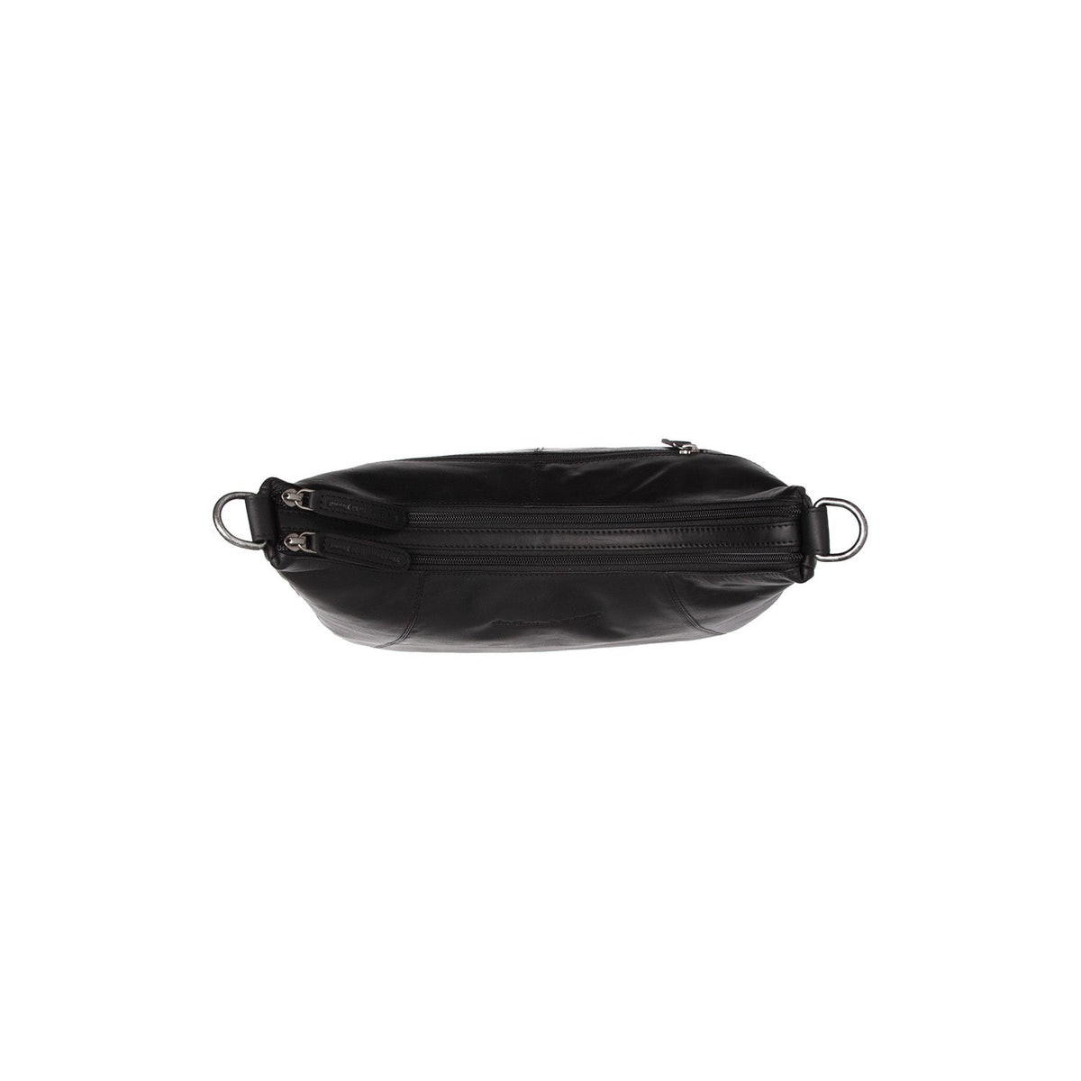 Solid Antique Brass Hardware &amp; Heavy-Duty Dual Zipper Detail on Marle Full-Grain Leather Shoulder Bag for Kvinner