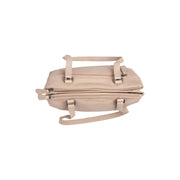 Solid Antique Brass Hardware &amp; Heavy-Duty Dual Zipper Detail on Marvos Full-Grain Leather Shoulder Bag for Kvinner